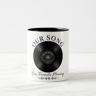 Our Song Vinyl Record Soundwave Romantic Coffee Mu Two-Tone Coffee Mug