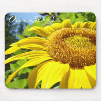 Our Star! mousepad Yellow Sunflower Staf mouse pad