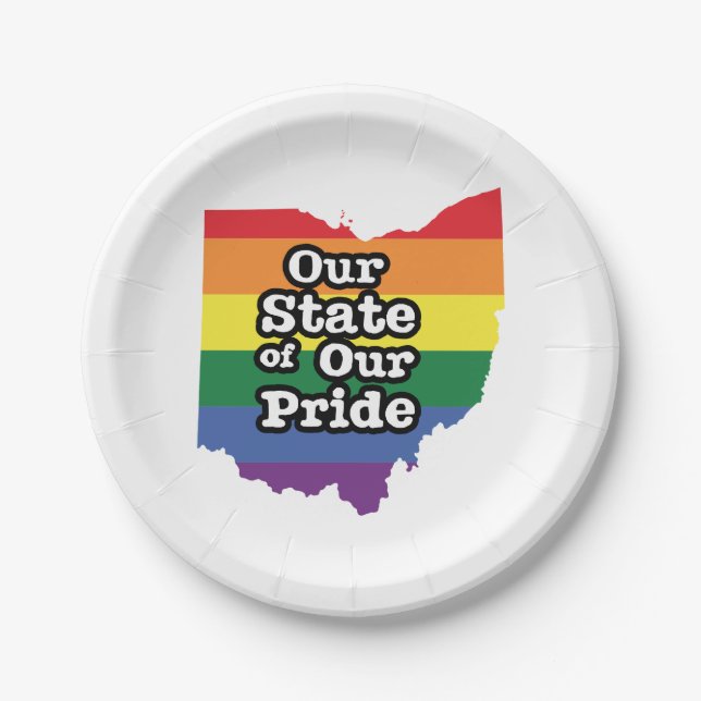 Our State of Our Pride | Ohio Paper Plates (Front)