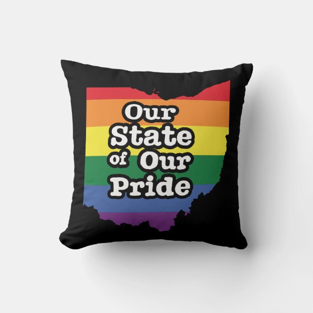 Our State of Our Pride | Ohio Throw Pillow (Front)