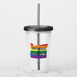 Our State of Our Pride   Oregon Acrylic Tumbler