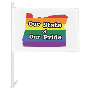Our State of Our Pride   Oregon Car Flag
