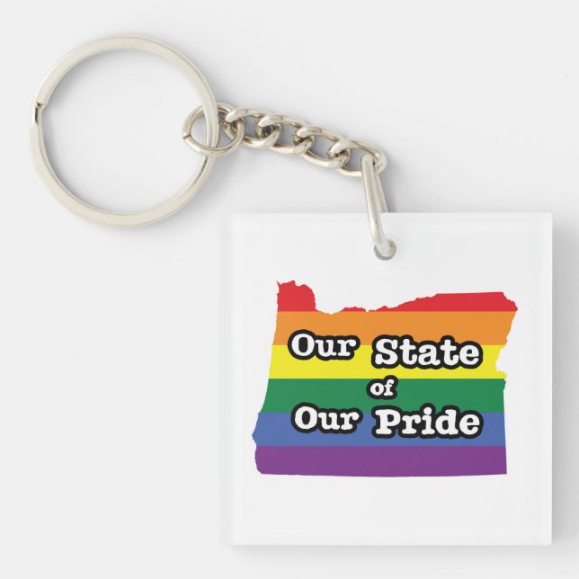 Our State of Our Pride | Oregon Keychain (Front)