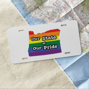 Our State of Our Pride Oregon License Plate