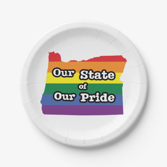 Our State of Our Pride | Oregon Paper Plates (Front)