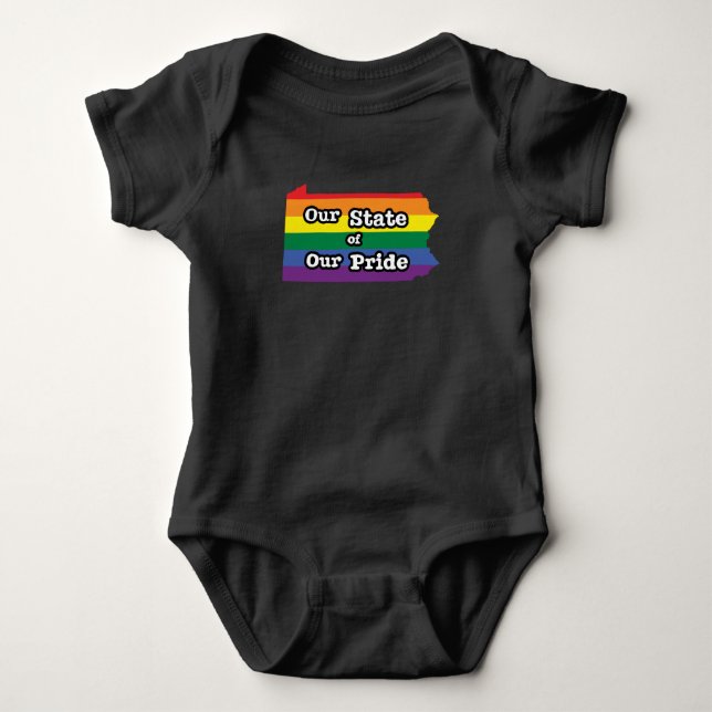 Our State of Our Pride | Pennsylvania Baby Bodysuit (Front)