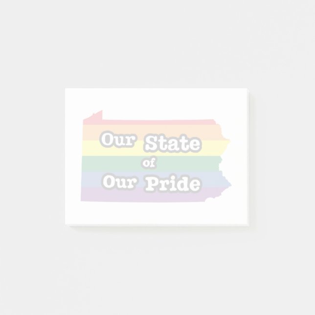 Our State of Our Pride | Pennsylvania Post-it Notes (Front)
