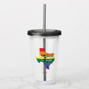 Our State of Our Pride   Texas Acrylic Tumbler