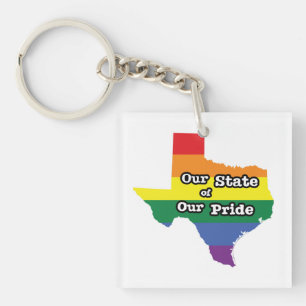 Our State of Our Pride Texas Keychain