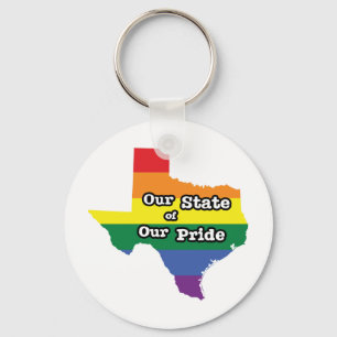 Our State of Our Pride Texas Keychain