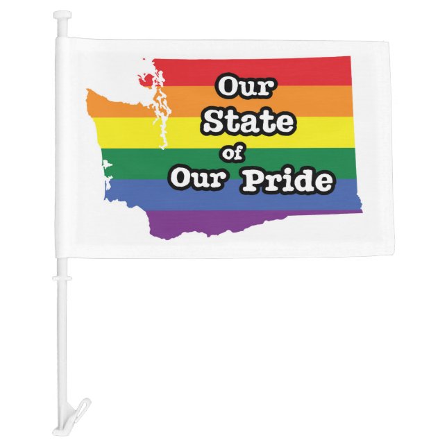 Our State of Our Pride | Washington Car Flag (Front)
