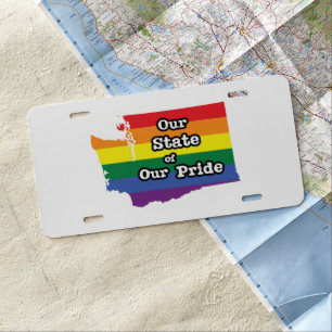 Our State of Our Pride Washington License Plate