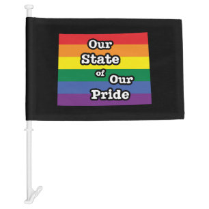 Our State of Our Pride   Wyoming Car Flag
