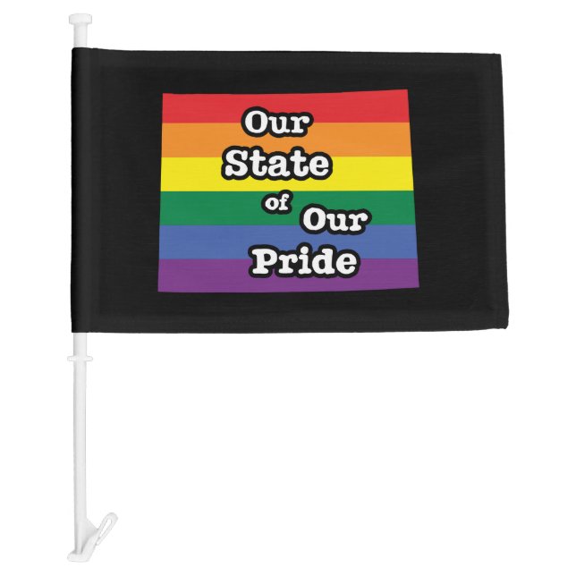 Our State of Our Pride | Wyoming Car Flag (Front)