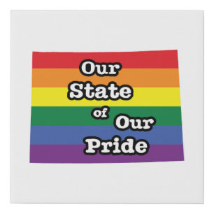 Our State of Our Pride   Wyoming Faux Canvas Print