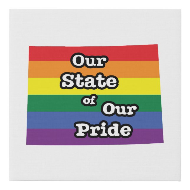 Our State of Our Pride | Wyoming Faux Canvas Print (Front)