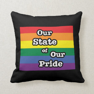 Our State of Our Pride   Wyoming Throw Pillow