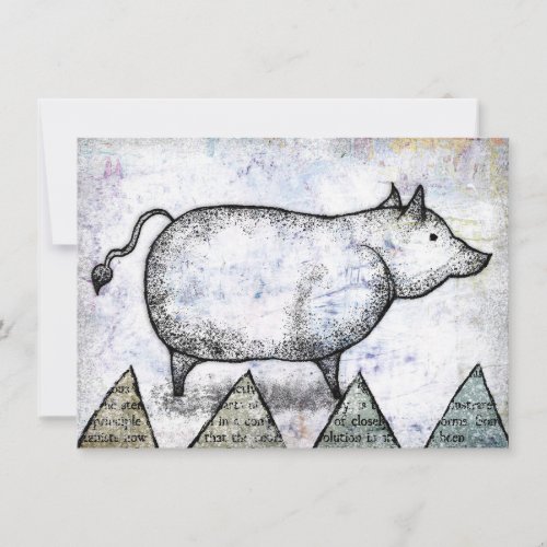 Our Stoic Pig Greeting Card