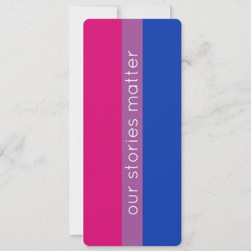 Our Stories Matter Bisexual Flag Bookmark