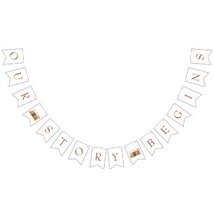 Our Story Begins, Book Themed Bridal Shower Bunting Flags