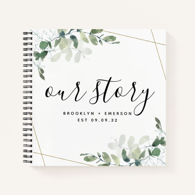 Our Story Eucalyptus Keepsake Journal (Front)