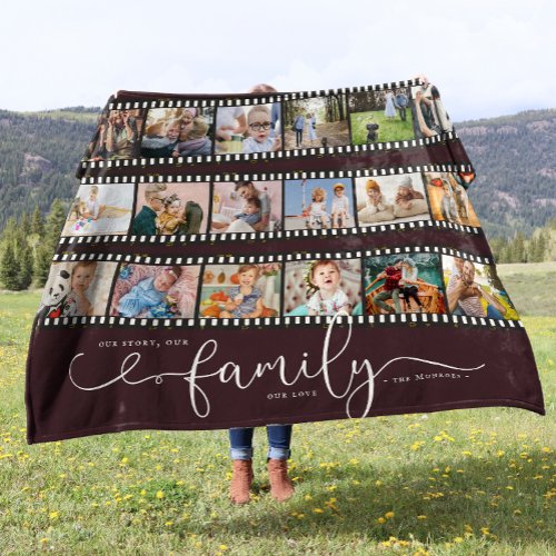 Our Story Our Family Our Love  Family Name Fleece Blanket