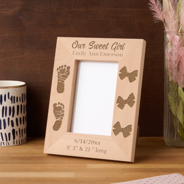 Our Sweet Girl | New Baby Personalized Engraved Frames (Left)
