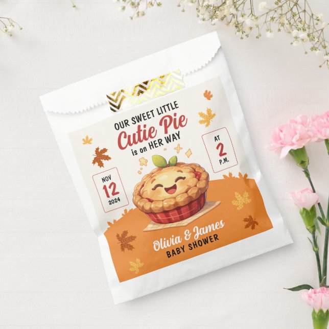 Our Sweet Little Cutie Pie Fall Baby Shower Favor Bag (Sealed)