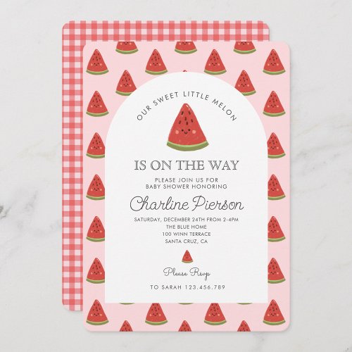 Our Sweet Little Melon is On the way Baby Shower Invitation