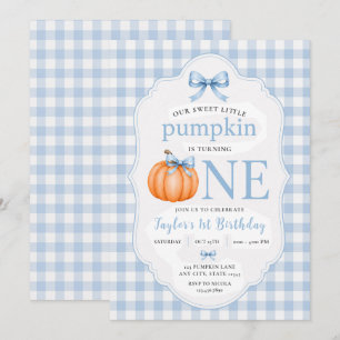 Our Sweet Little Pumpkin First Birthday Invitation