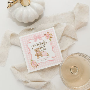 Our Sweet Little Pumpkin Is Turning One Napkins