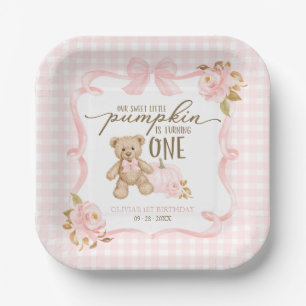 Our Sweet Little Pumpkin Is Turning One Paper Plates