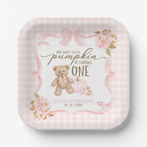 Our Sweet Little Pumpkin Is Turning One Paper Plates