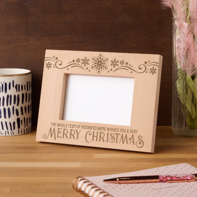     Our Team Wishes You a Merry Christmas Business Engraved Frames (Left)
