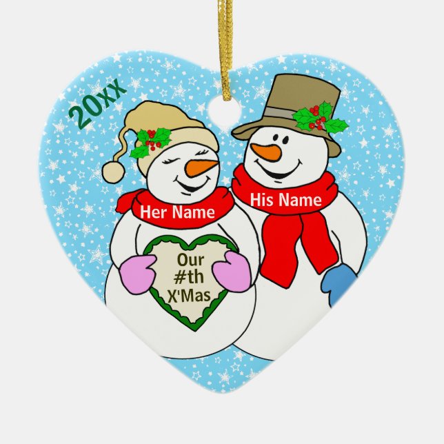 Our #th Christmas Ceramic Ornament (Front)
