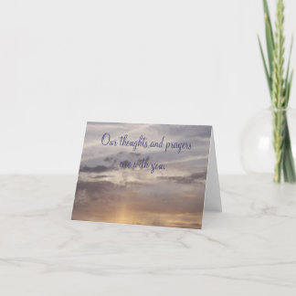 "Our thoughts and prayers are with you." Card