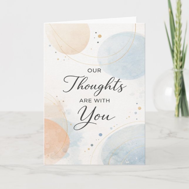 Our Thoughts are with You - modern Card (Front)