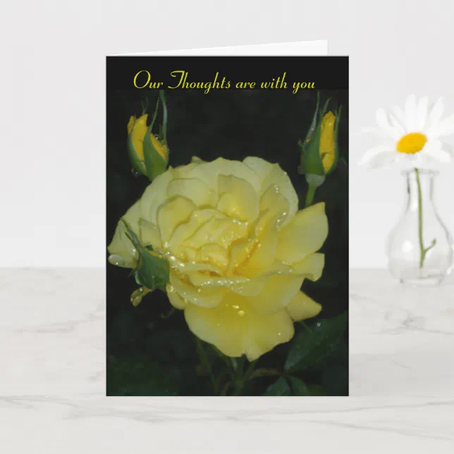 Our Thoughts are With You - Sympathy Card | Zazzle