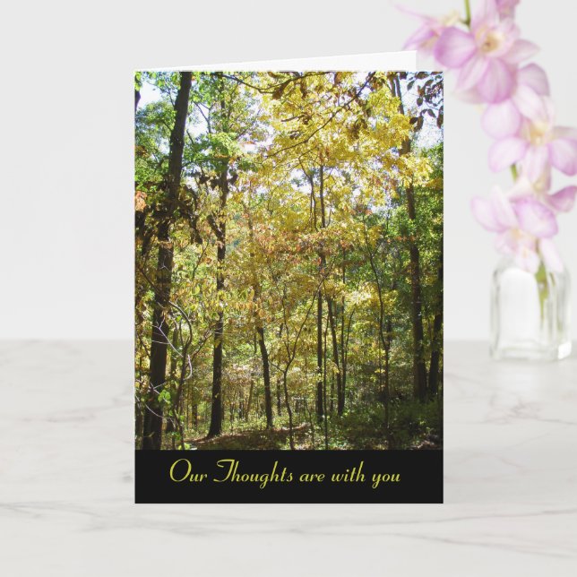 Our Thoughts are With You - Sympathy Card (Orchid)