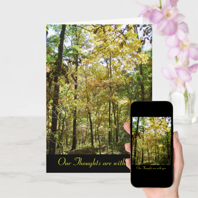 Our Thoughts are With You - Sympathy Card | Zazzle