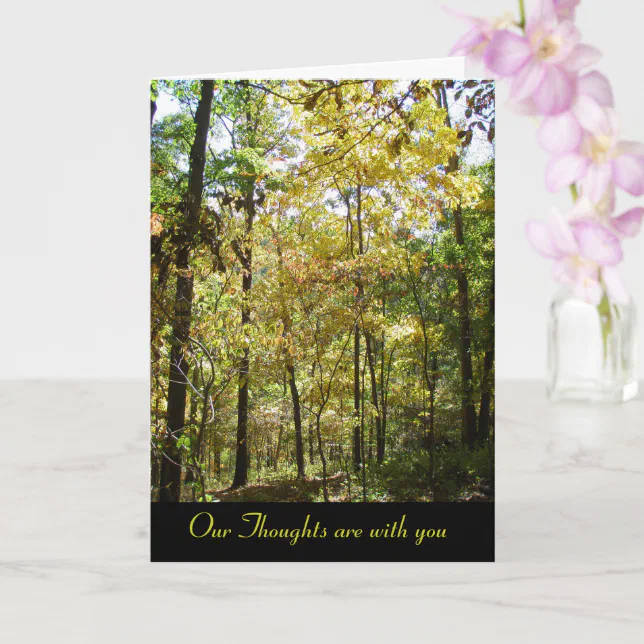 Our Thoughts are With You - Sympathy Card | Zazzle