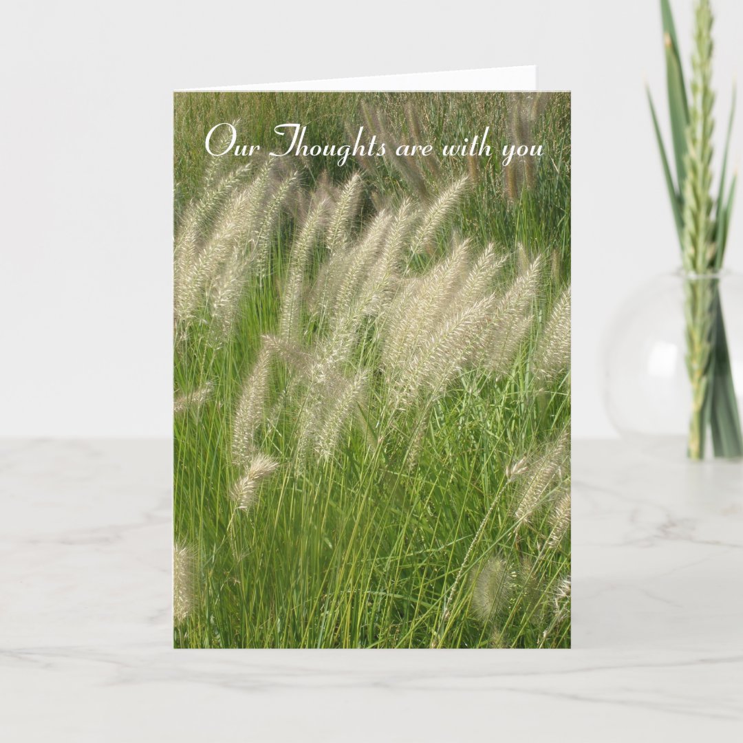 Our Thoughts are With You-Sympathy Card | Zazzle