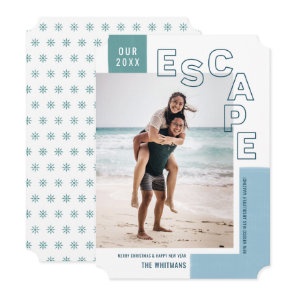 Our Travel Escape | Beach Modern Photo Christmas Holiday Card