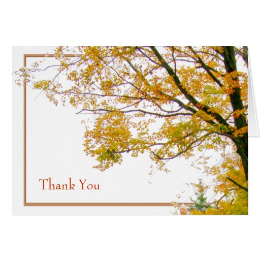 Our Tree Fall Template Thank You Card | Zazzle