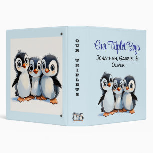 Our Triplet Boys, Custom Baby Organizer, 3 Ring Binder