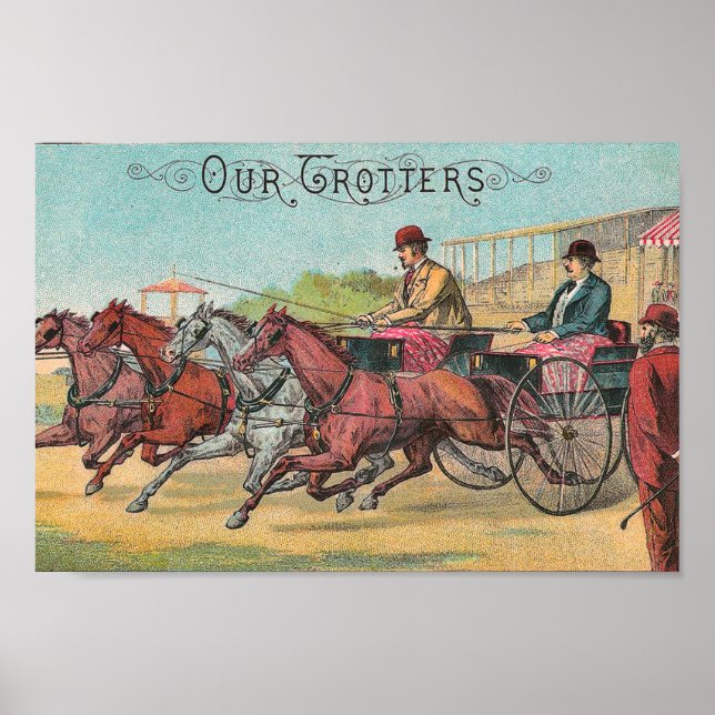 Our Trotters Vintage Horse Racing Poster (Front)