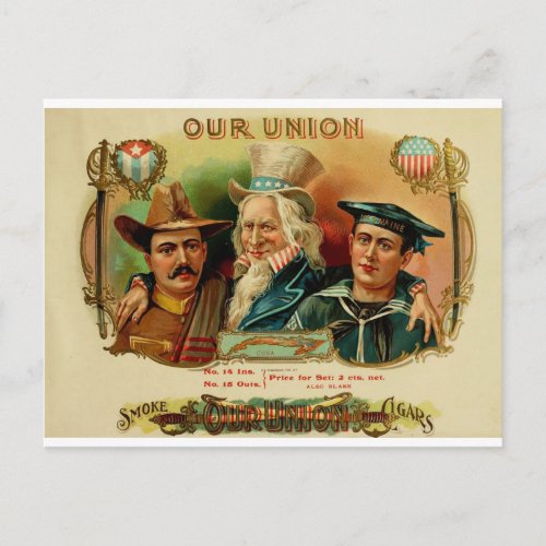 Our Union Cigarette Box Label   L1 Postcard