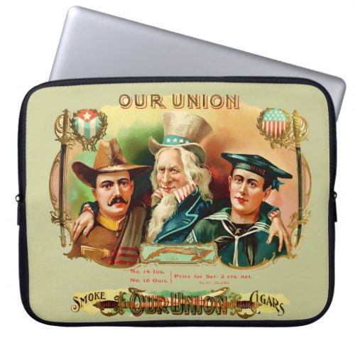 Our Union Vintage Cigar Box Label Laptop Sleeve
