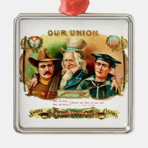 Our Union Vintage Cigar Box Label Metal Ornament