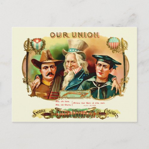 Our Union Vintage Cigar Box Label Postcard